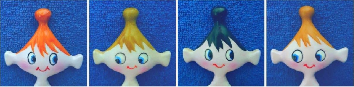 HH ashtray pixie faces