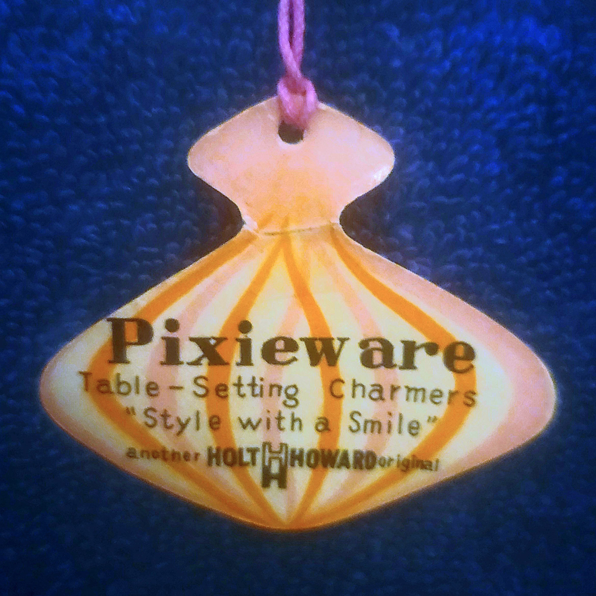 Original Pixieware hang tag close-up