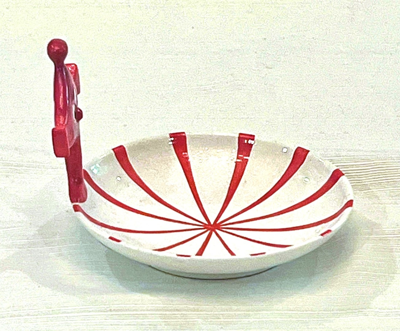 Possible prototype Cherries snack dish, left profile