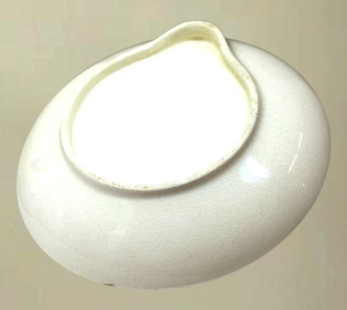 Possible prototype Cherries snack dish, angled underside