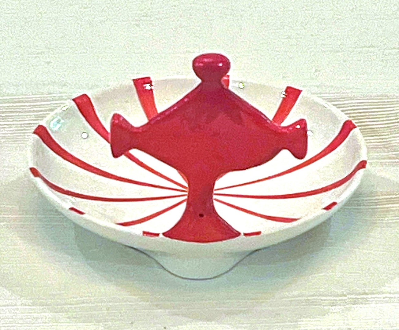 Possible prototype Cherries snack dish, rear view