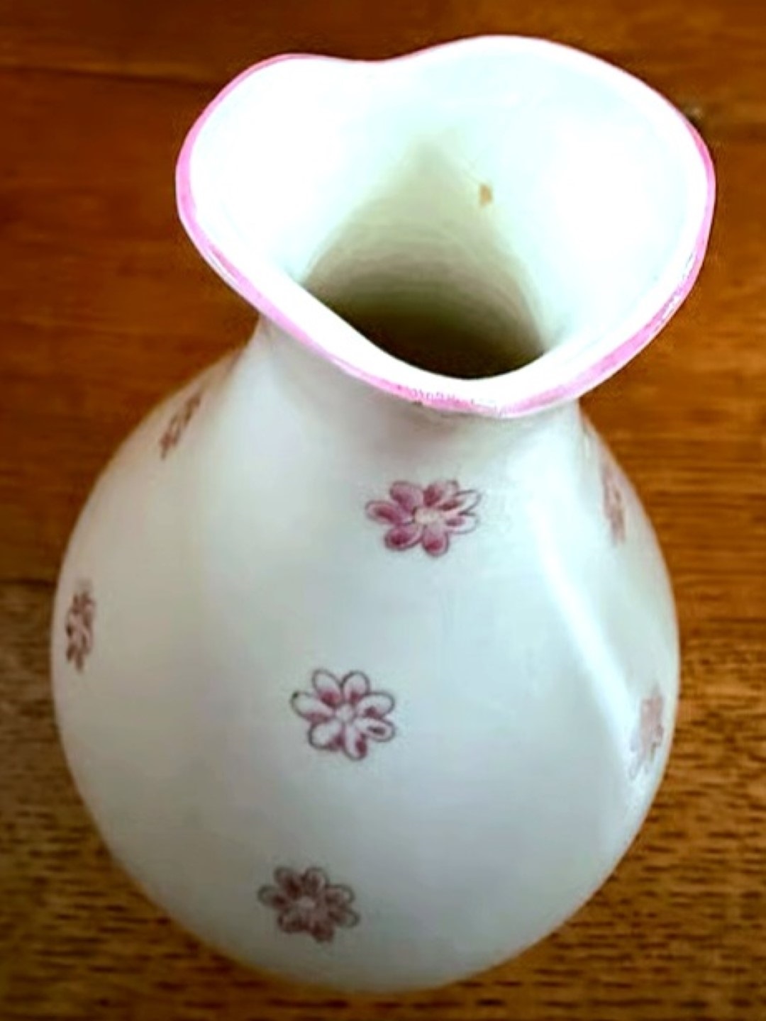 Pink Jolly Floral Girls Vinegar cruet rim