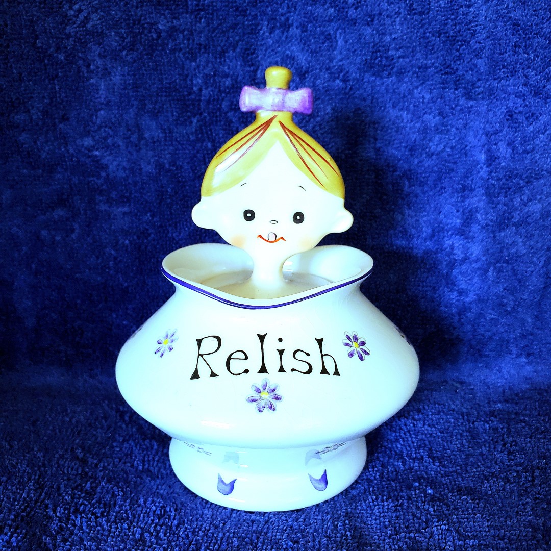 Jolly Floral Girls Relish jar