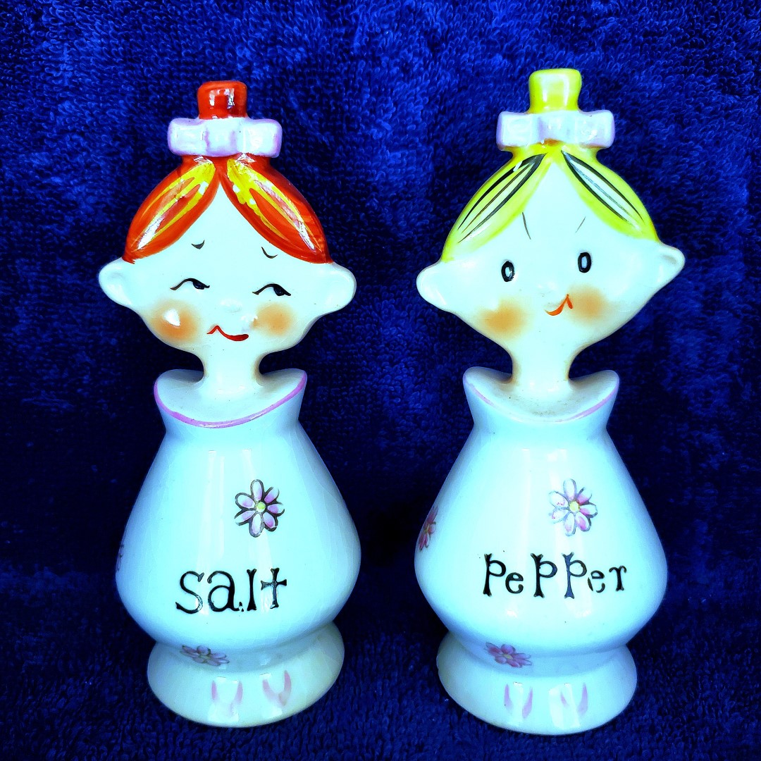 Pink Jolly Floral Girls Salt and Pepper set