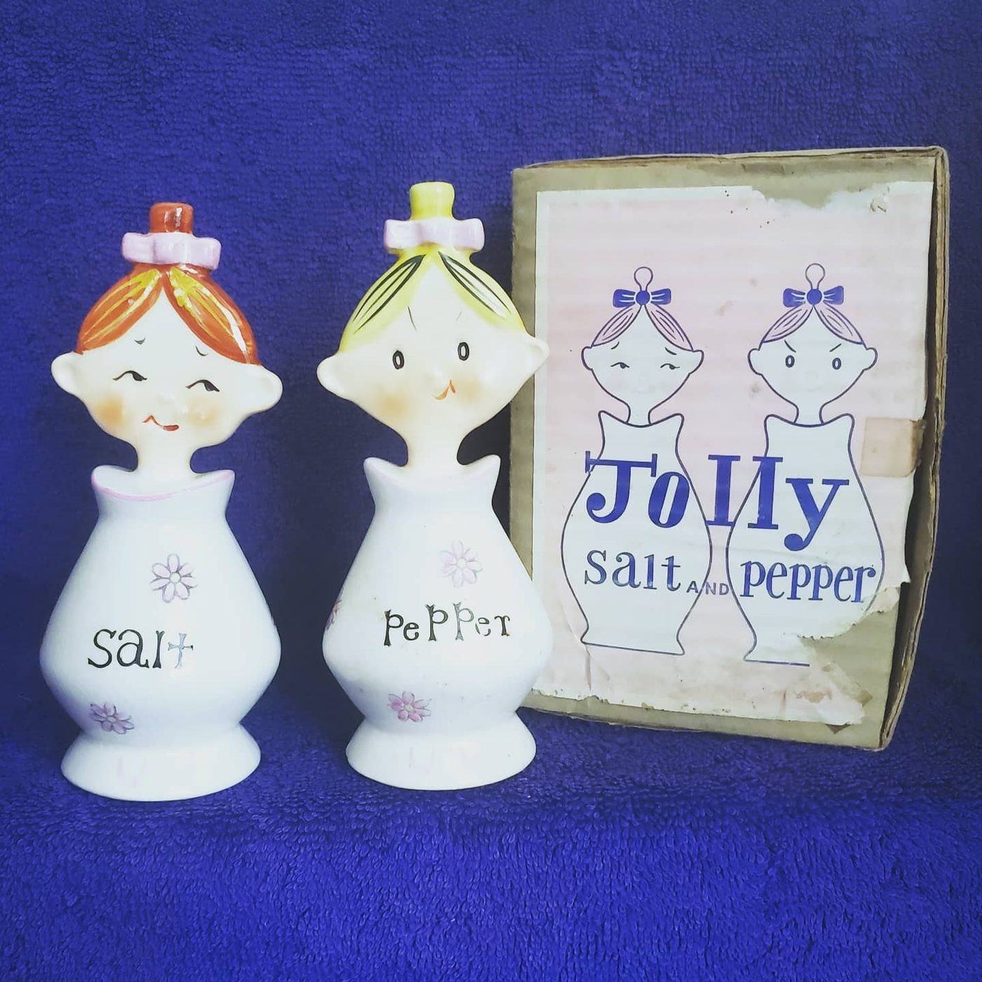 Jolly Floral Girls Salt and Pepper box