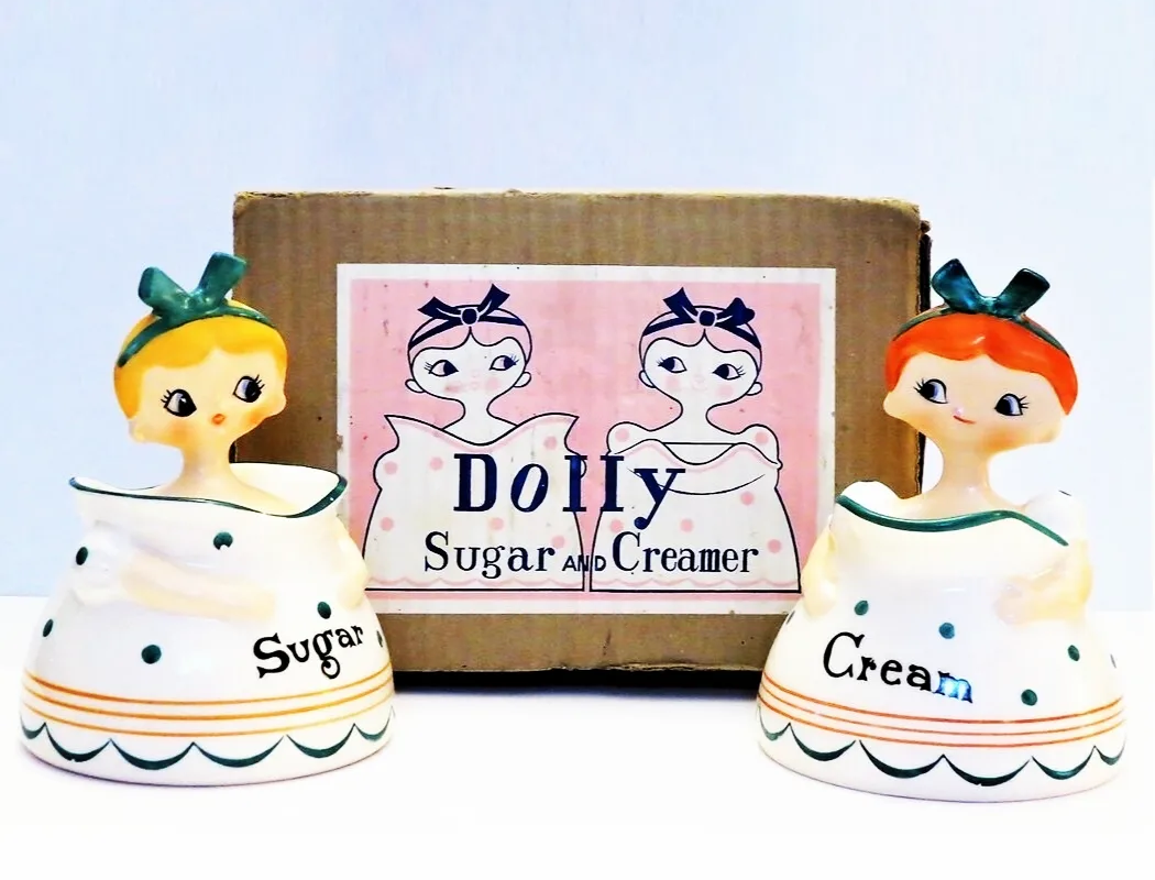 Original M-G Dolly Sugar and Creamer box.