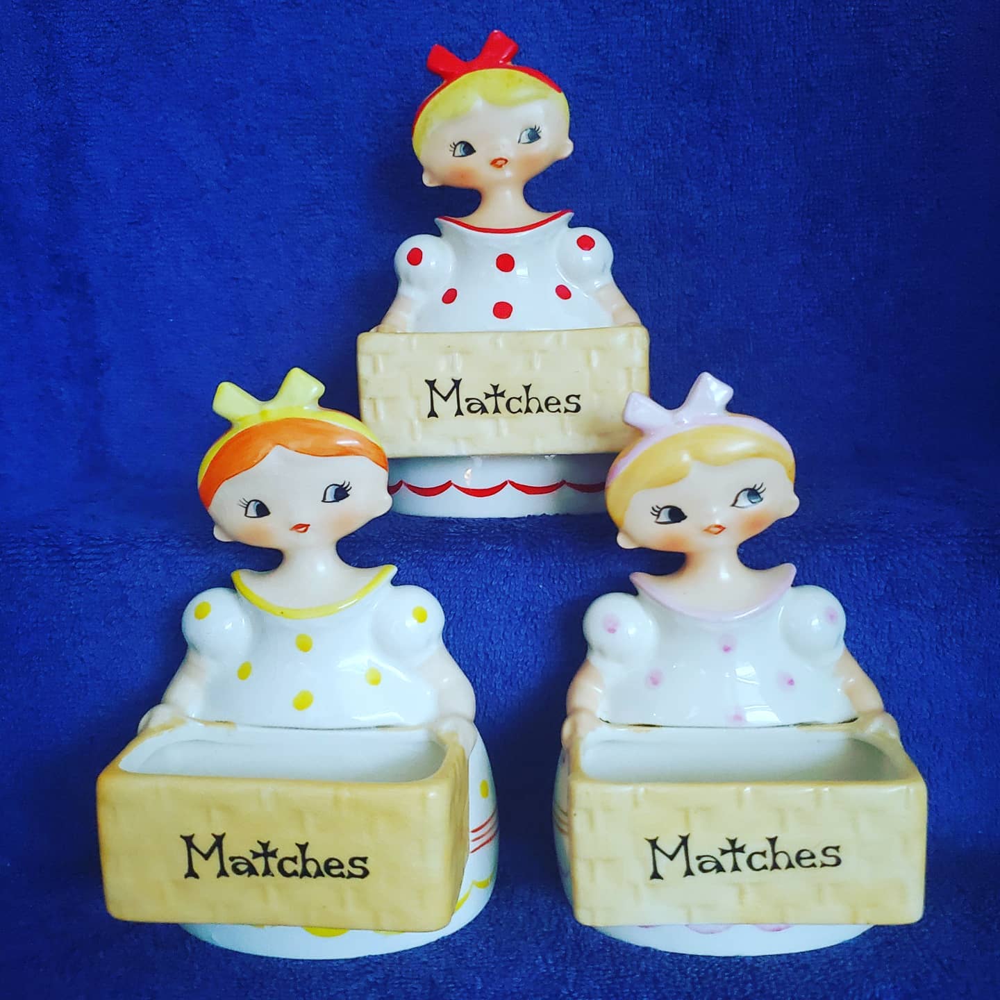 Three M-G Dolly Girl Match Holders together.