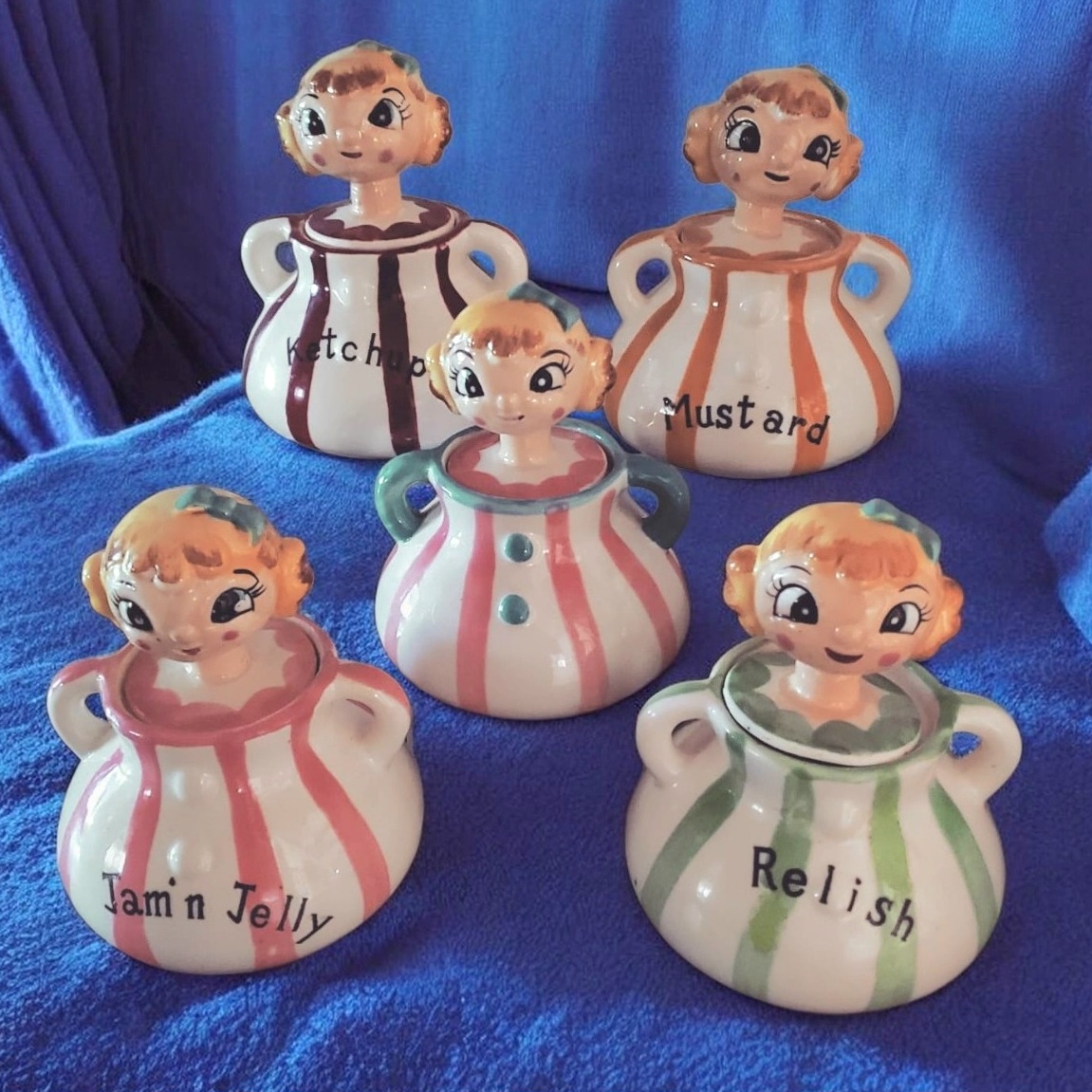 Complete Blondies condiment jar group