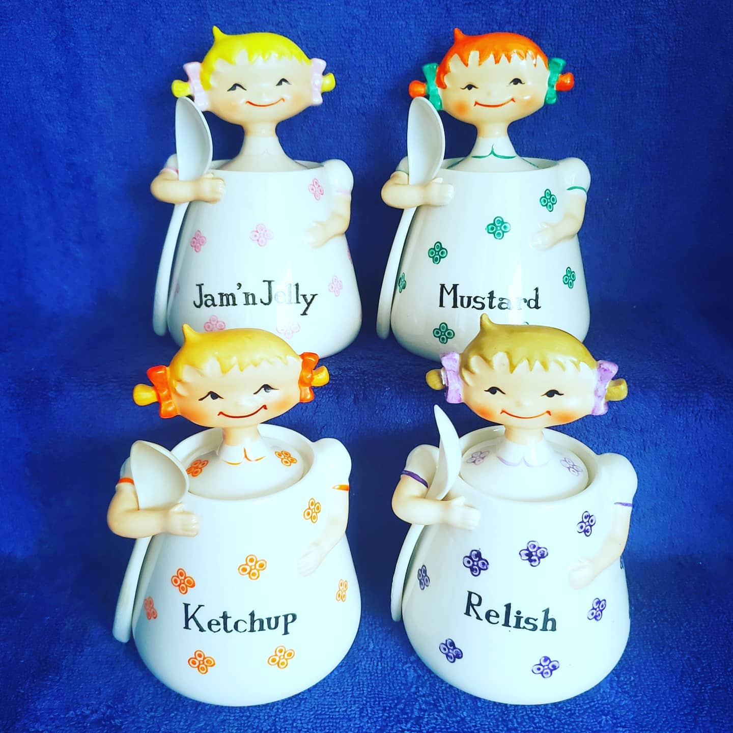 Norcrest girl jars grouped together