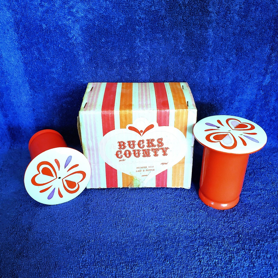 Bucks County salt and pepper shakers with original box