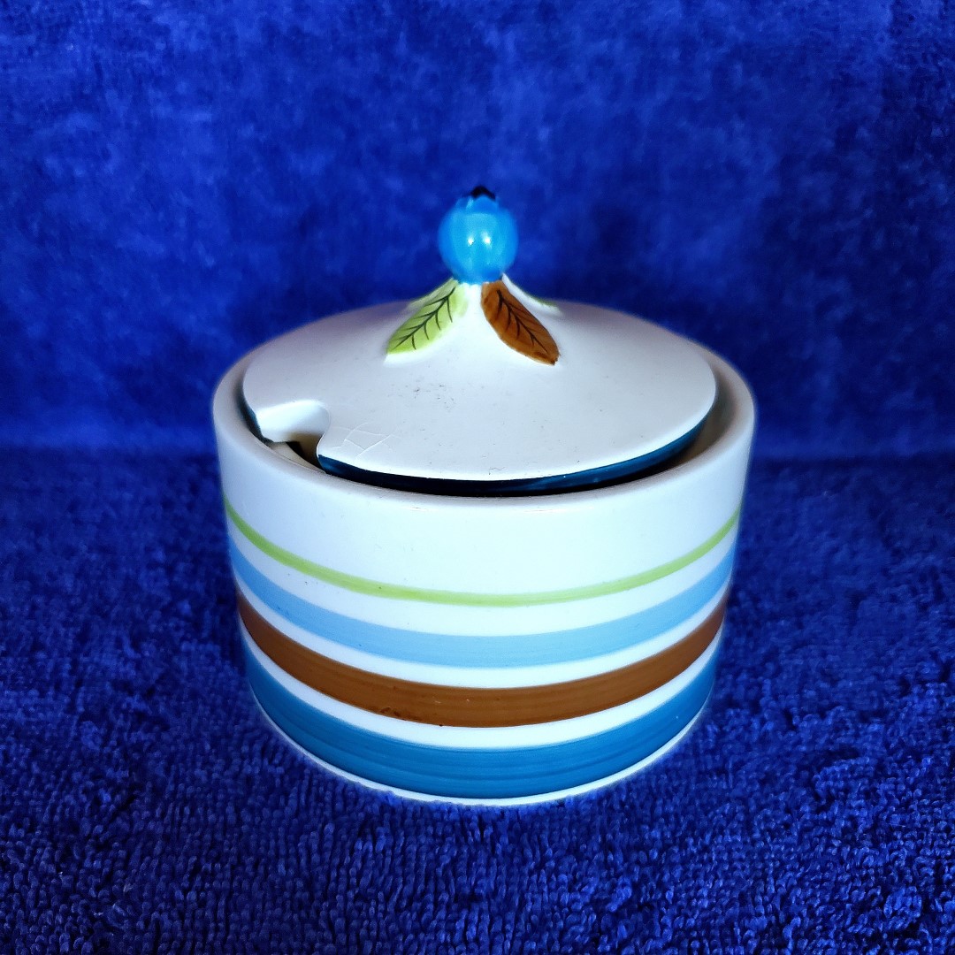 Blueberry Jam and Jelly jar closed.