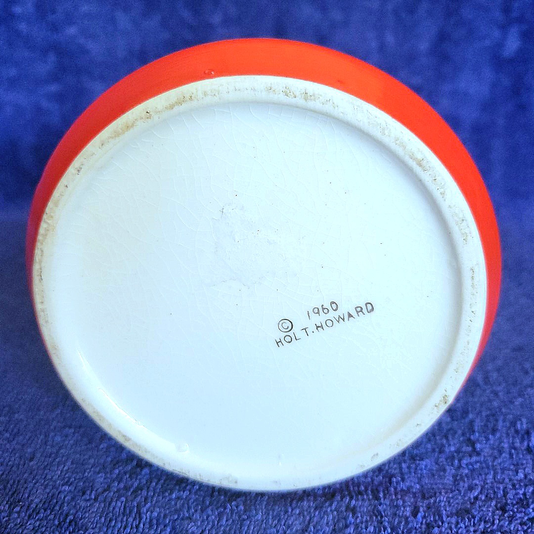 1960 Holt Howard backstamp on the Coq Rouge Coffee Server.