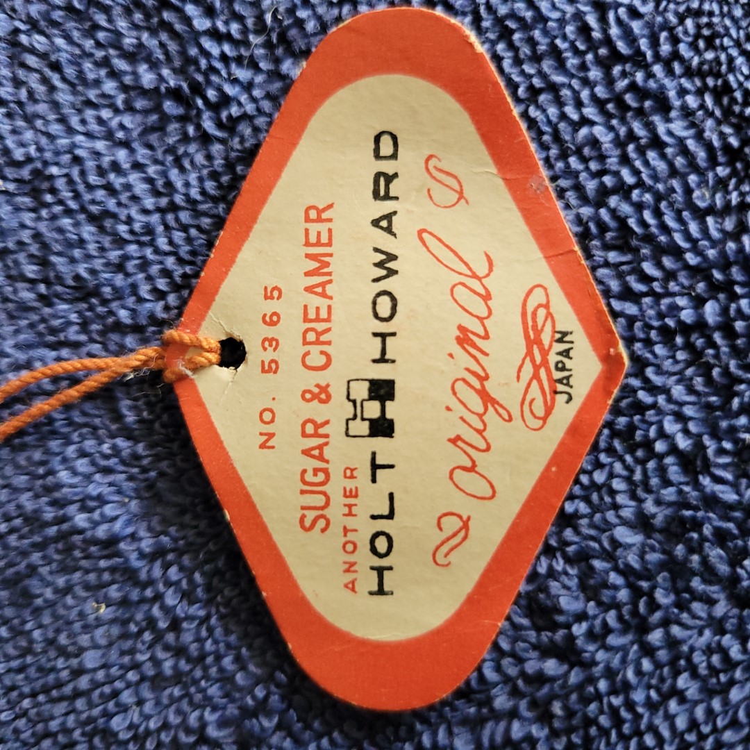 Original Holt Howard No. 5365 Sugar and Creamer hang tag.
