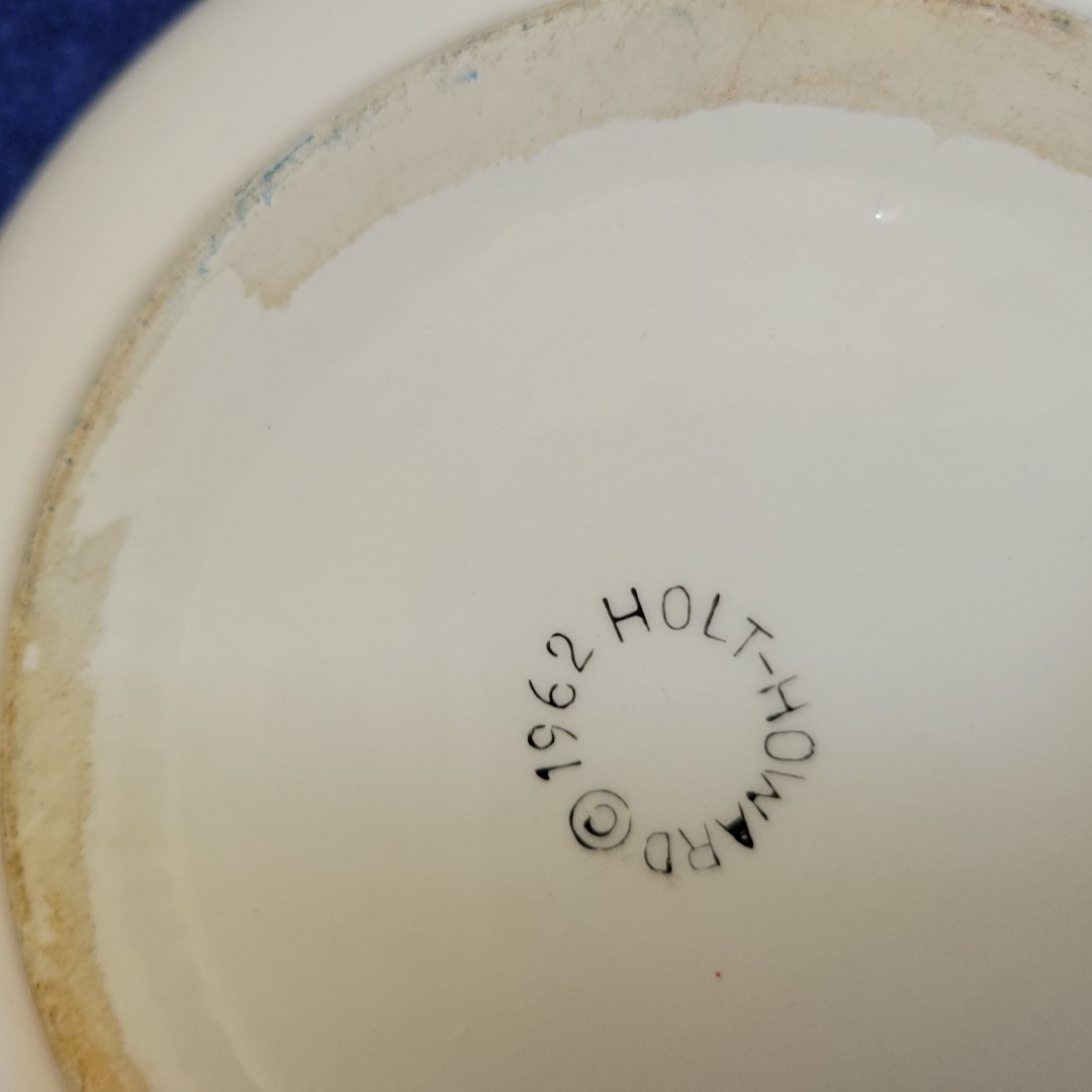1962 Holt Howard backstamp on Coq Rouge cereal bowl.