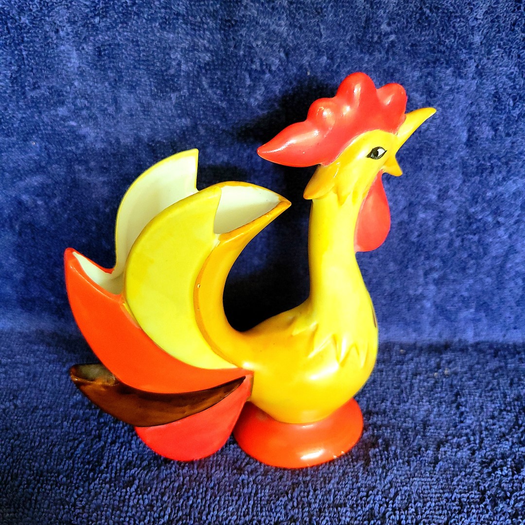 Holt Howard Coq Rouge figural rooster bud vase.