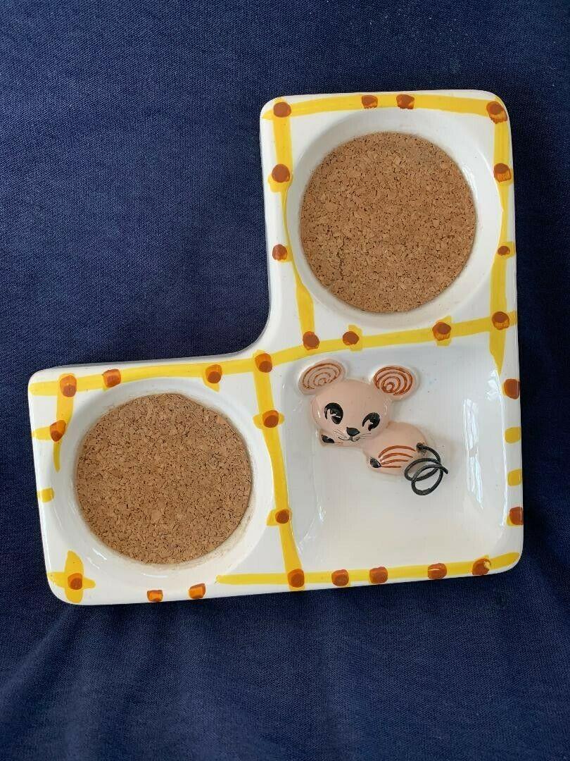 Merry Mouse Corner Coaster and Ashtray.