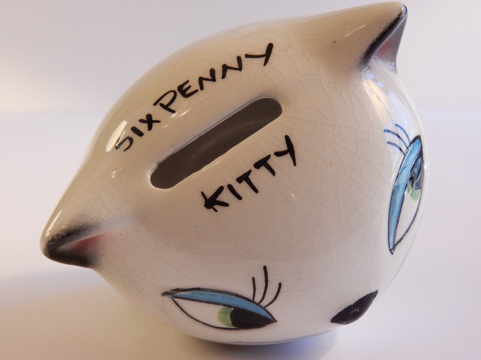 Top of British Cozy Kittens Six Penny Kitty Bank